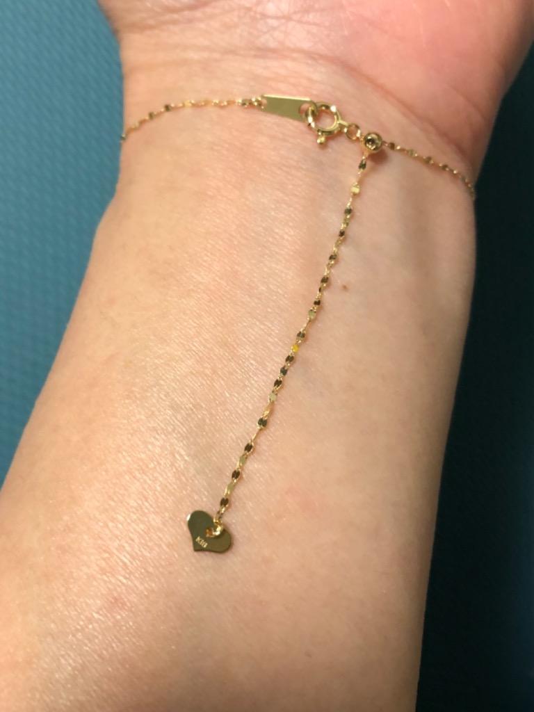 18金 ブレスレット ペタル チェーン 20cm スライド K18 ペダル お洒落