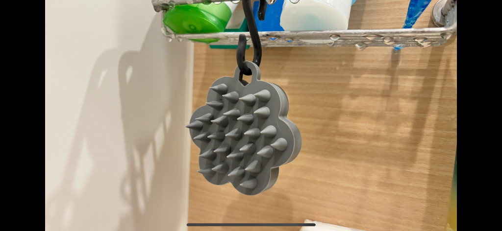 スカルプブラシ S字フック付き シリコン 頭皮マッサージ