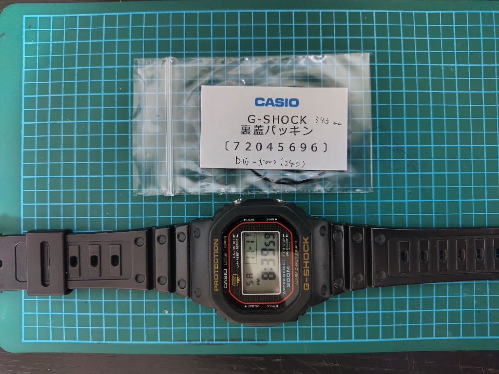 カシオ 純正 裏蓋パッキン DW-5600C , DW-5000C用 G-SHOCK Oパッキン