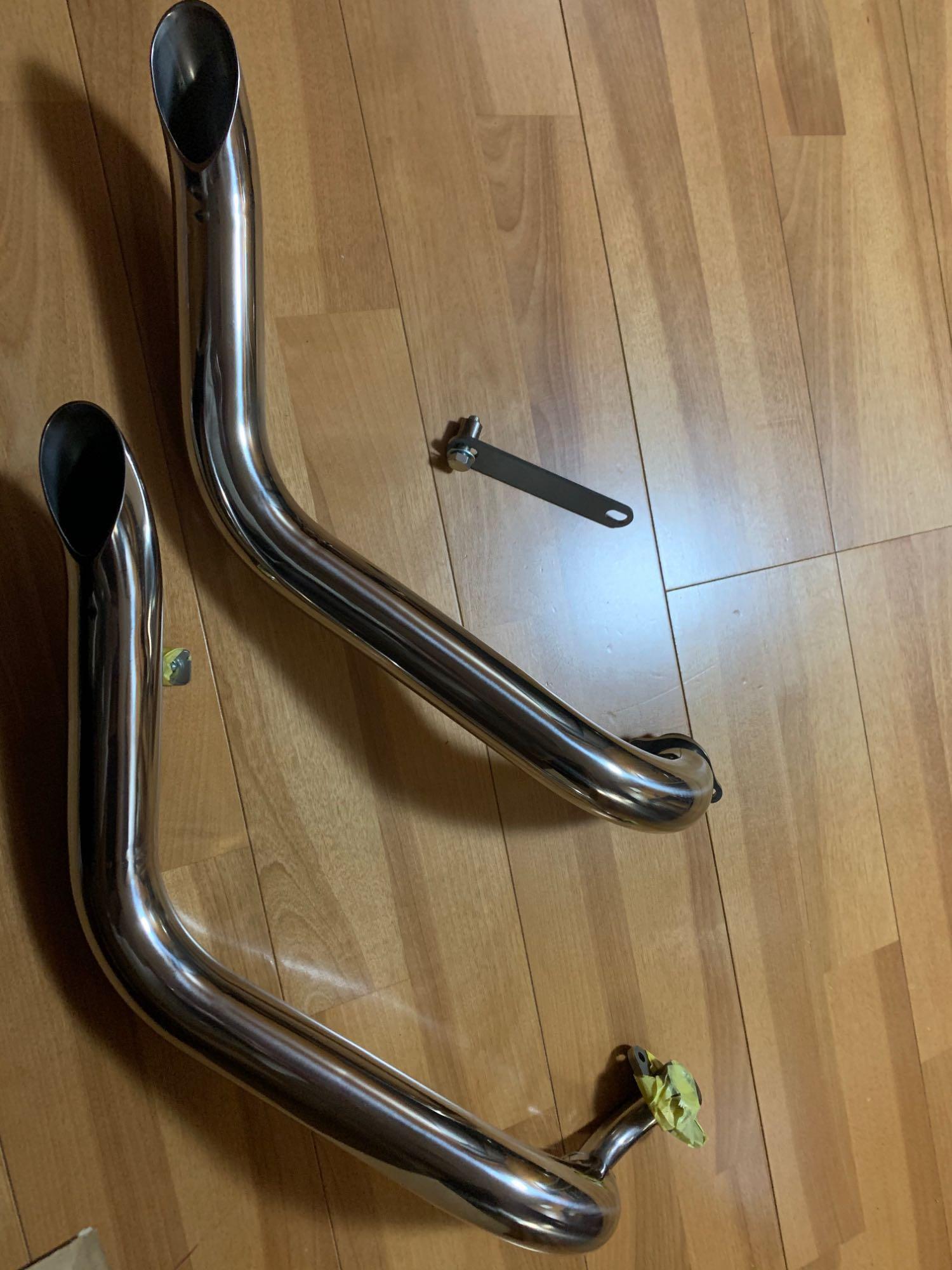 部品屋K&W ショートドラッグパイプマフラー ドラッグスター 250 YAMAHA
