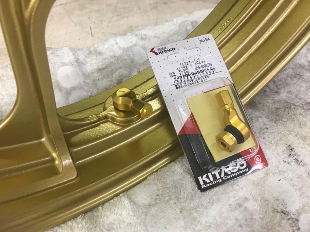 KーCON KITACO キタコ アルミエアーバルブ T2 カラー：ゴールド エアバルブ : ウェビック1号店 - 通販 - Yahoo!ショッピング