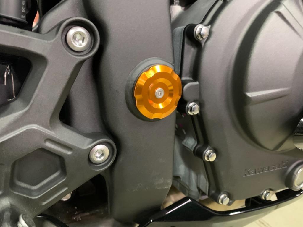 キムザップ　専用 Ninja NINJA ZX-25R ZX-4R ステムナットキャップ 金 SNIPER
