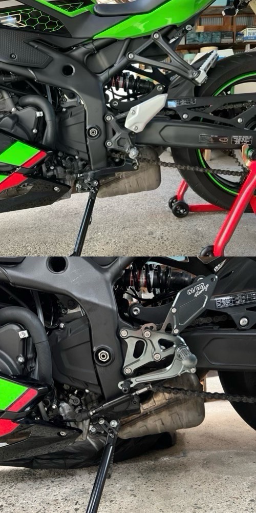 まる OVER オーヴァー バックステップ 4ポジション ガンメタル ZX-25R/SE(20