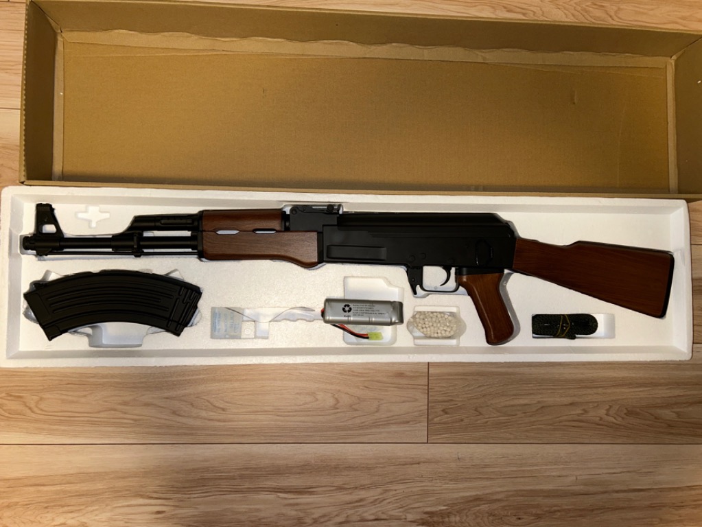 AK47セット CYMA AK47フェイクウッド スポーツライン電動ガン【バイオBB弾