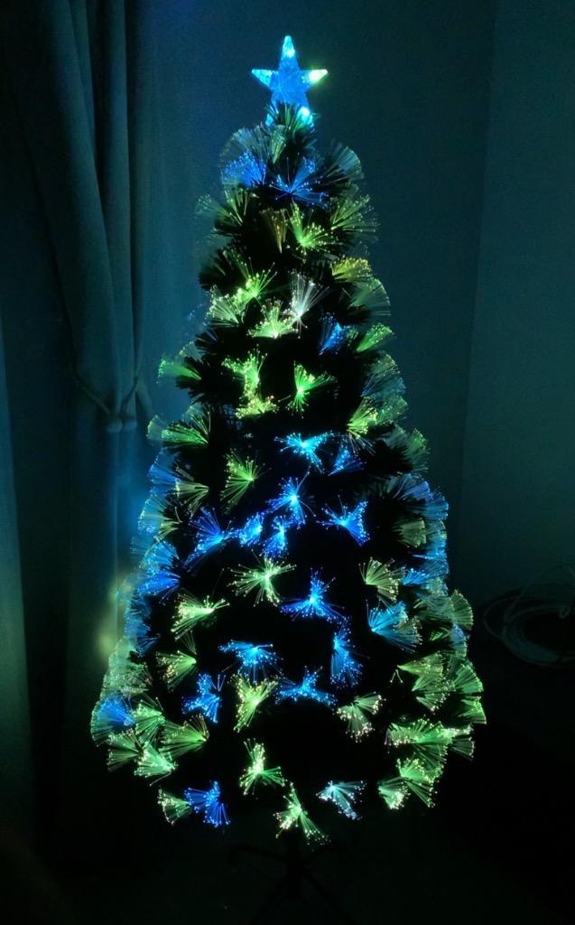 WEIMALL クリスマスツリー 150cm LED 光ファイバー 木 ヌード