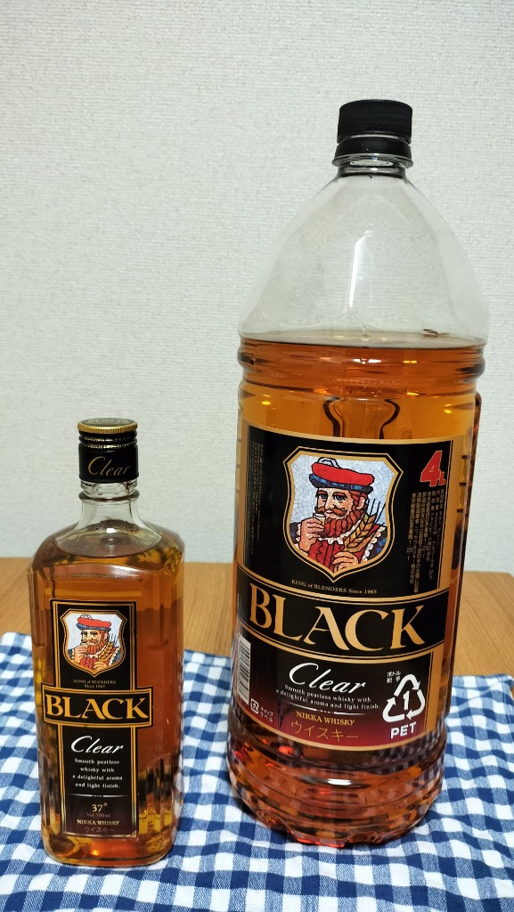 BLACK Clear ウイスキー 4L 4本 ブラックニッカ クリア 4000ml 4l ペットボトル ウイスキー