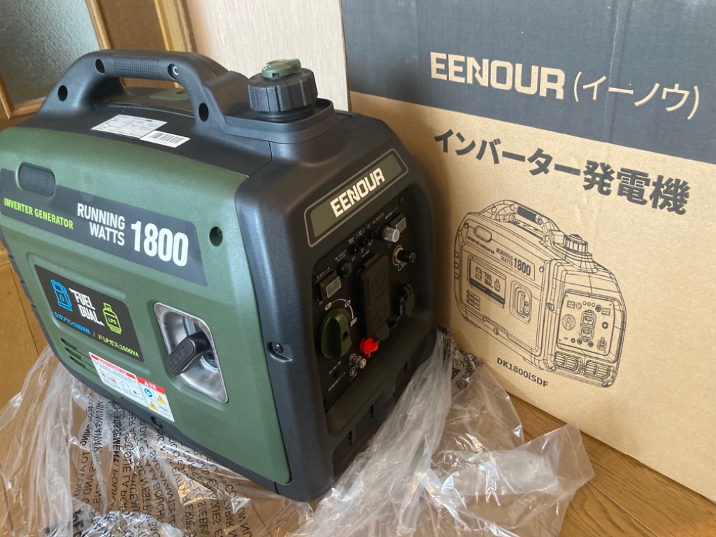 20,000円OFF&16％還元」EENOUR インバーター発電機 DK1800iSDF 1.8kVA 