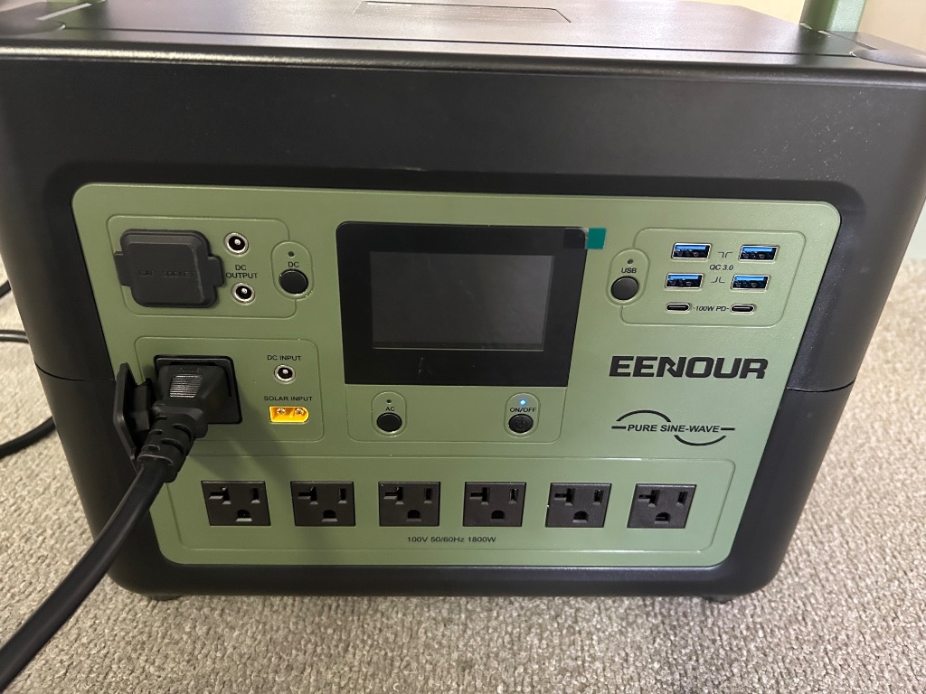 EENOUR 3600W ポータブル電源 バッテリー 充電器 リン酸鉄リ