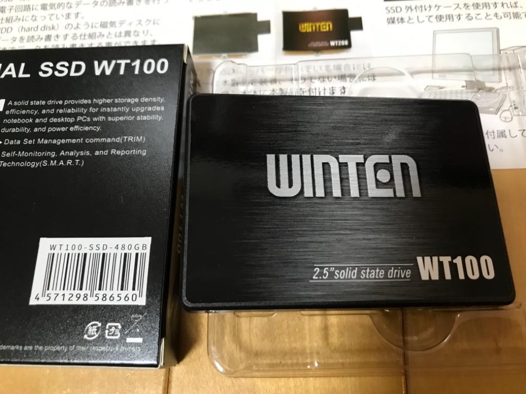 SSD 480GB【5年保証 スペーサー付 送料無料 即日出荷】安心のWintenブランド WT100-SSD-480GB SATA3 6Gbps  3D NANDフラッシュ搭載 内蔵型SSD 480G 480 5586 :5586:WINTEN WINDOOR店 - 通販 -  Yahoo!ショッピング