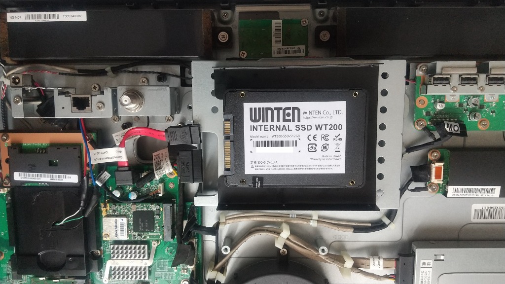 WINTEN 内蔵SSD 512GB 5年保証 スペーサー付 2.5インチ SSD