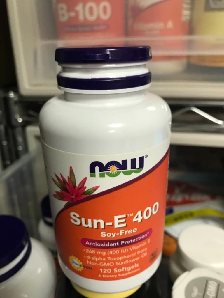 NOW Foods ナウフーズ Sun-E 天然ビタミンE 400 ソフトジェル 120粒