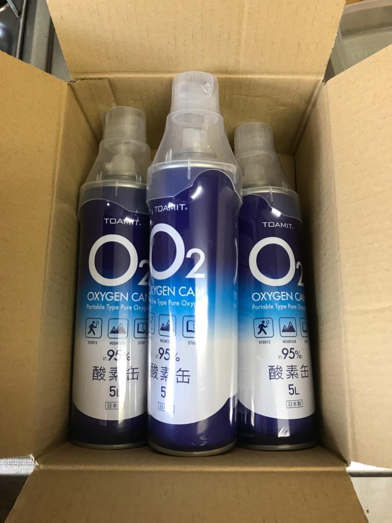 日本製 酸素缶5L 東亜産業 TOAMIT OXY-IN 酸素濃度95％ 携帯型 酸素 