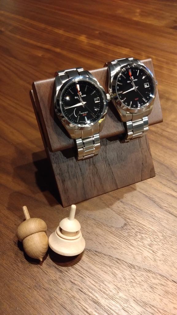 腕時計スタンド 腕時計かけ 台 ２本掛け 木製 SASAHARA 腕時計スタンド (ダブル) 北海道旭川 ウォッチスタンド 時計置き  (ダブル)ウォルナット