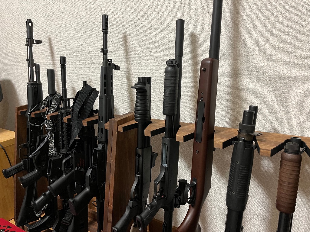 WOODWORKS ガンラック 5丁掛 ( 色:ブラウン ) 木製 日本製 WOODWORKS ガンラック 5丁掛 ( 色:ブラウン ) 木製 日本製