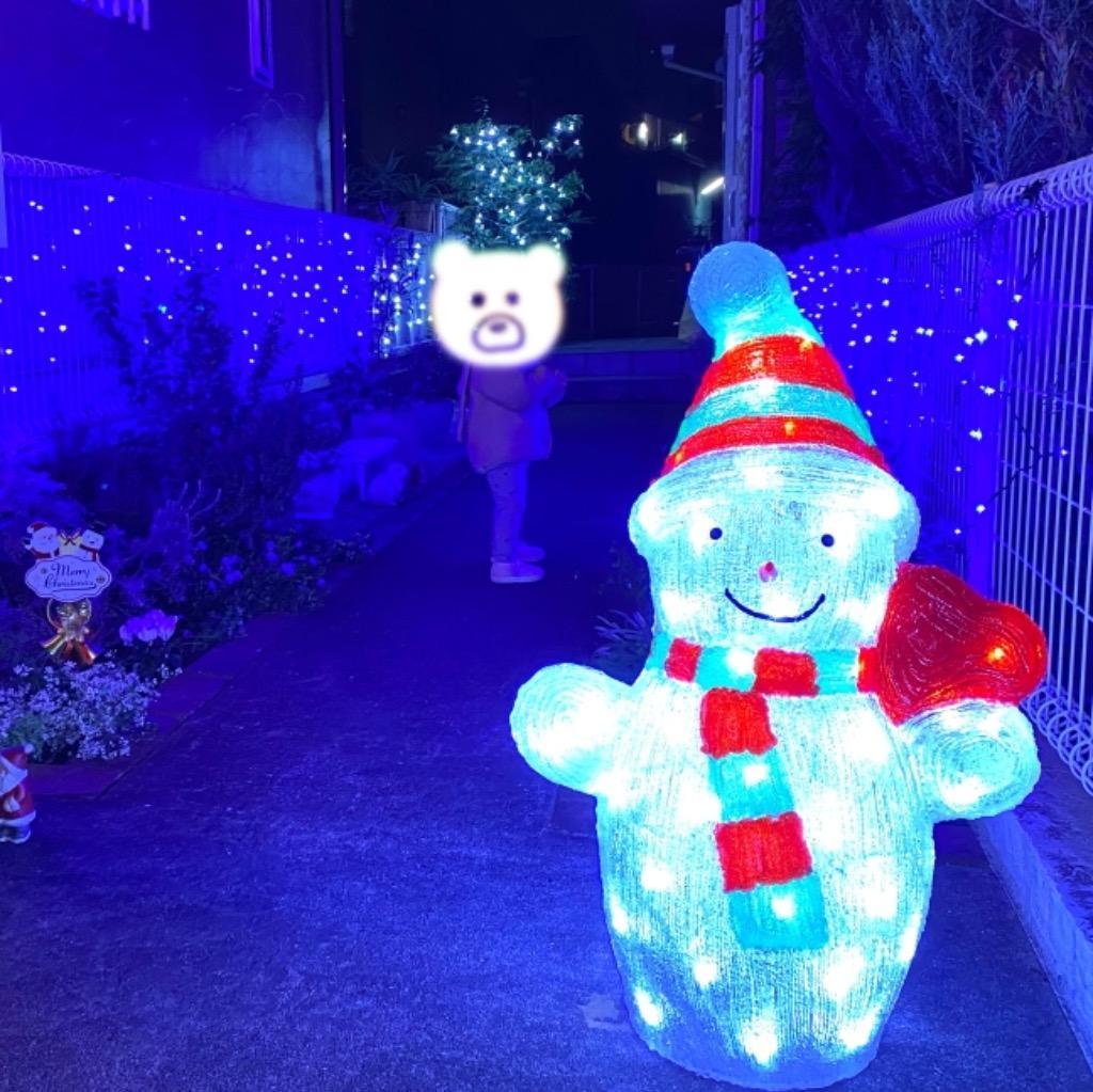 イルミネーション クリスマス LED USB クリスタル 雪だるま