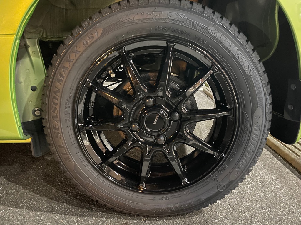 新品　155/65R14ダンロップ　オールシーズン　AS1  4本セット DUNLOP ダンロップ ALL SEASON MAXX AS1 155/65R14 75H オール