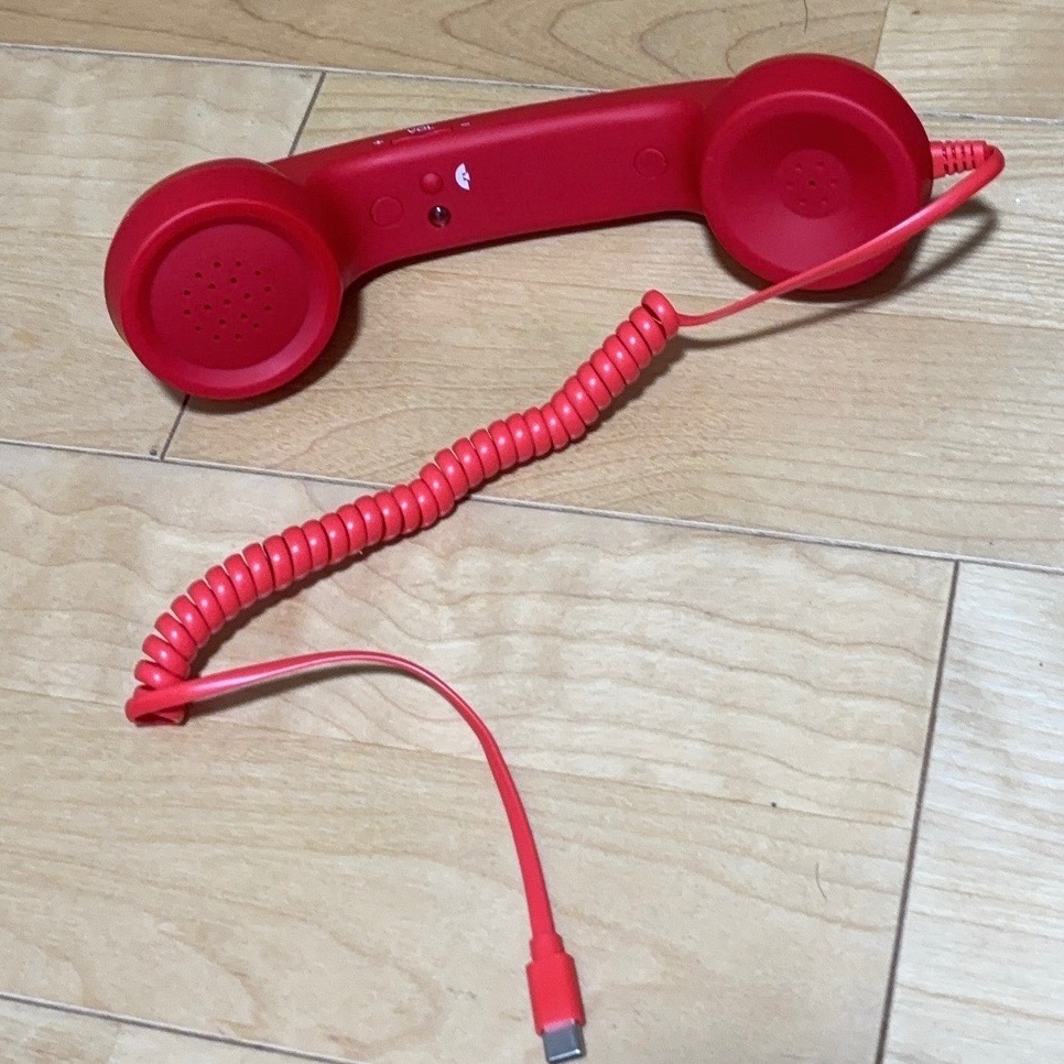 スマホ 受話器 黒電話 pc iPhone Type-C かわいい おしゃれ ヘッド