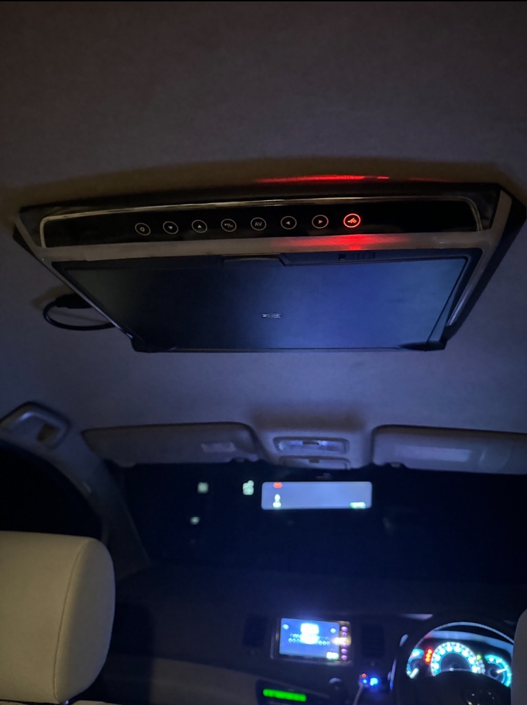 フリップダウンモニター 14インチ 高画質 12V 24V LED バック