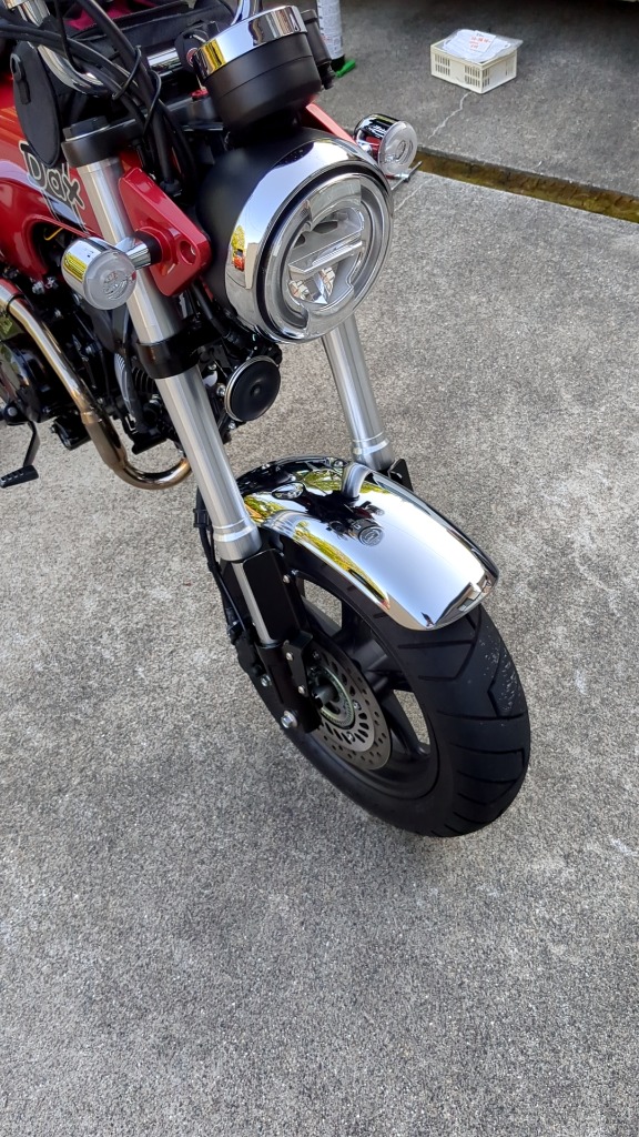 ダックス125 DAX125 JB04 メッキフロントフェンダーセット