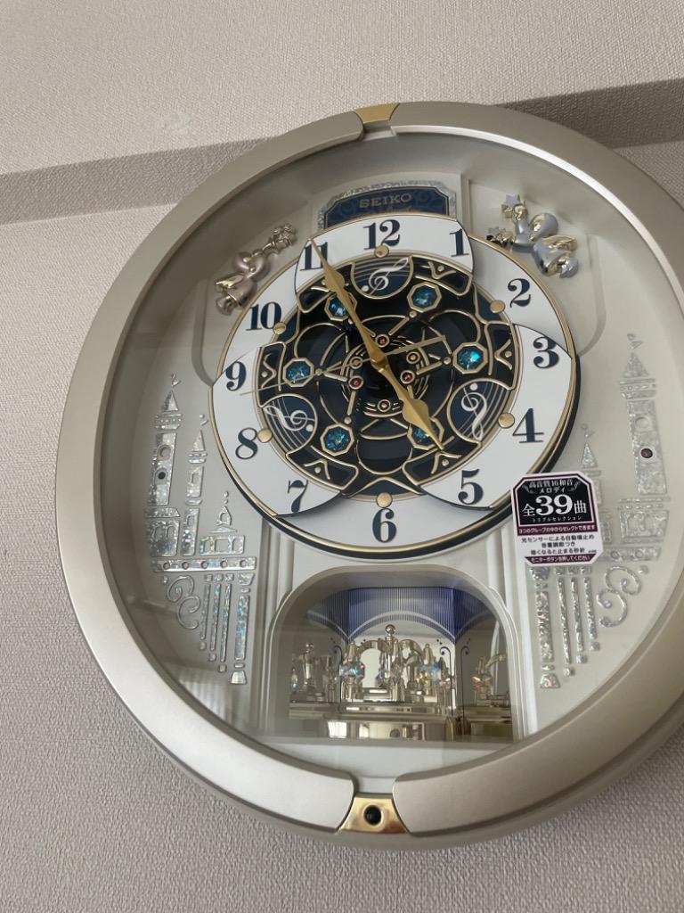 セイコー からくり時計 「ウェーブシンフォニー」薄金色パール RE579S