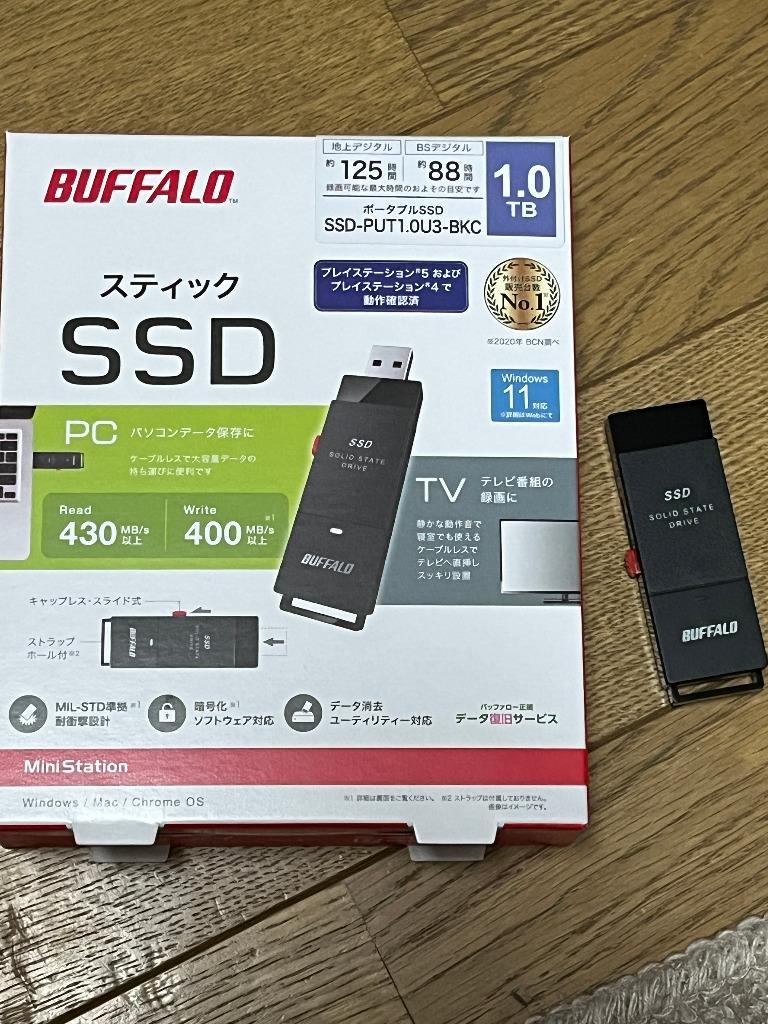 BUFFALO SSD-PUT1.0U3-BKC [SSD-PUTU3Cシリーズ 1TB ブラック] 外付け 