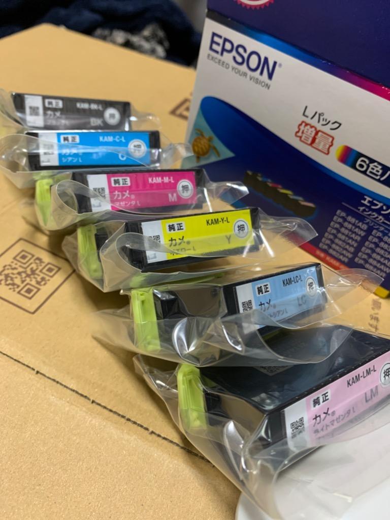 エプソン EPSON インクカートリッジ カメ 6色パックL(増量) KAM-6CL-L 