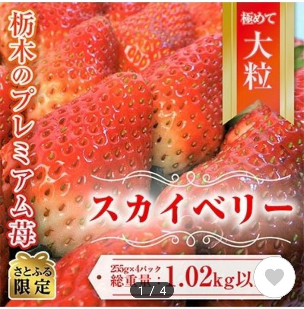 ふるさと納税 宇都宮市 【さとふる限定】令和4年1月中旬より発送「スカイベリー」約255g以上×4パック :1142662:さとふる - 通販 -  Yahoo!ショッピング