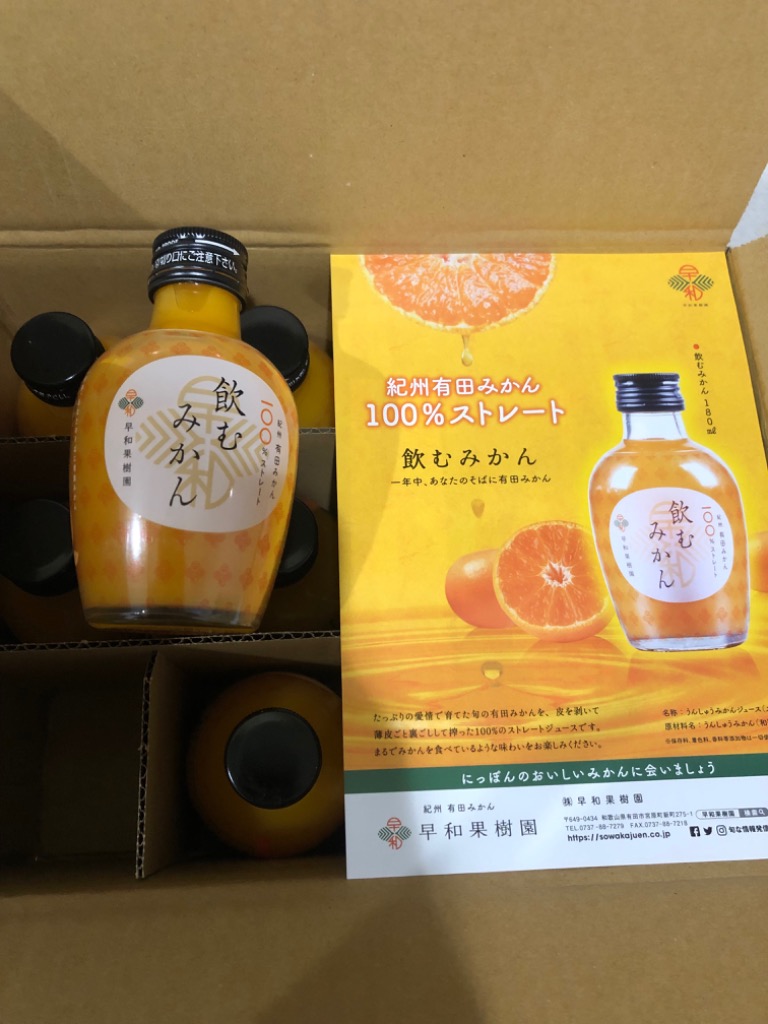 ふるさと納税 有田市 【早和果樹園】飲むみかん12本入|有田