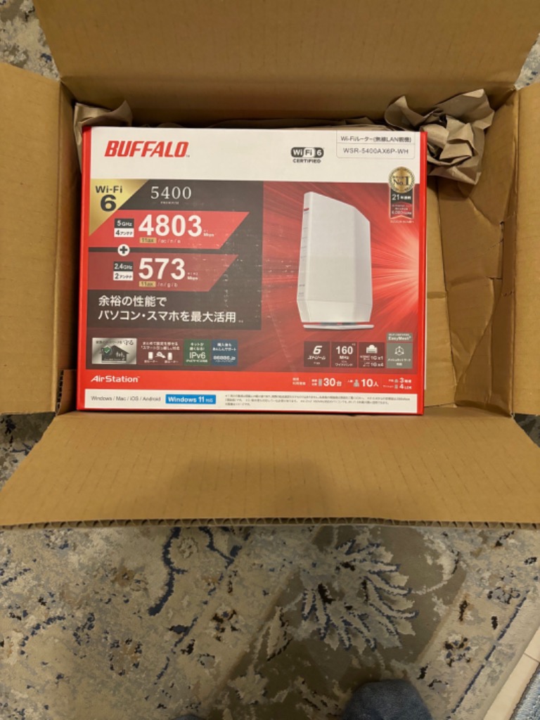 バッファロー ルーター (箱無し)WSR-5400AX6P/WH