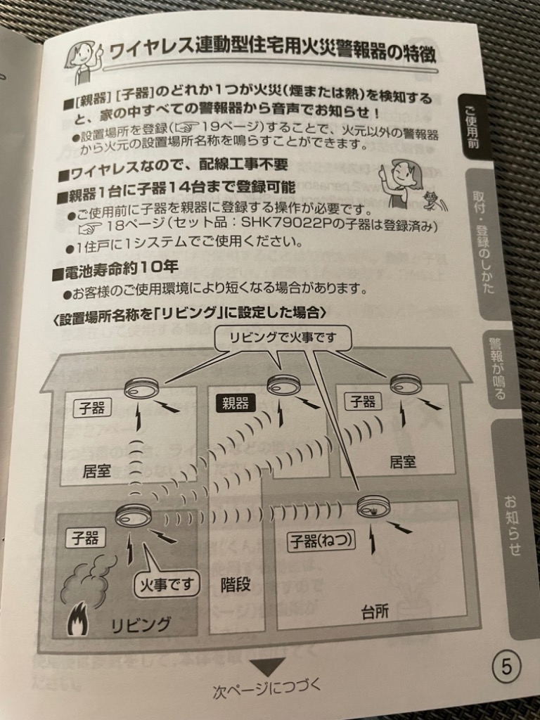 新品pine様パナソニックSHK79021Pワイヤレス親器子器2台4個セット Panasonic SHK79021P パナソニック けむり当番 薄型2種（電池式