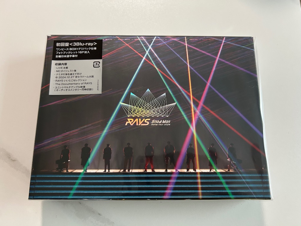 Snow Man：【初回盤(3Blu-ray)】Snow Man Dome Tour 2024 RAYS