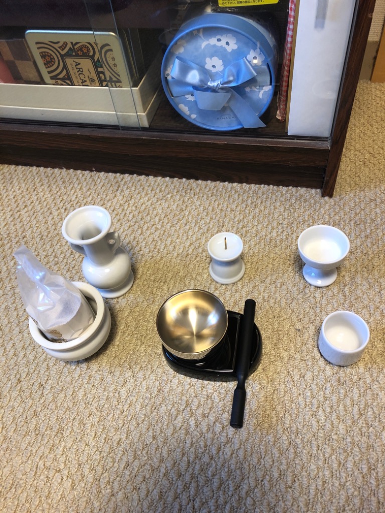 神棚 神具 仏具 やまこう 仏具セット ミニ おりん 3点 陶器5点 神棚 神具 仏具 やまこう 仏具セット ミニ おりん 3点 陶器5点