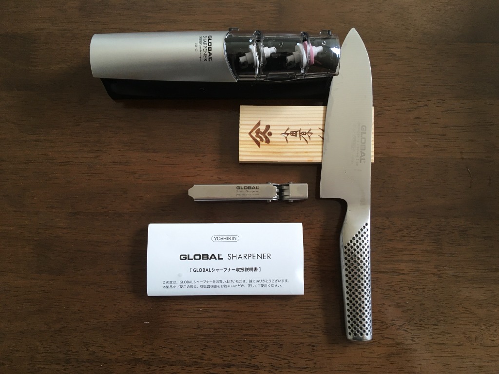 GLOBAL 特典付 シャープナー GSS-02 包丁研ぎ器 包丁研ぎ 両刃用
