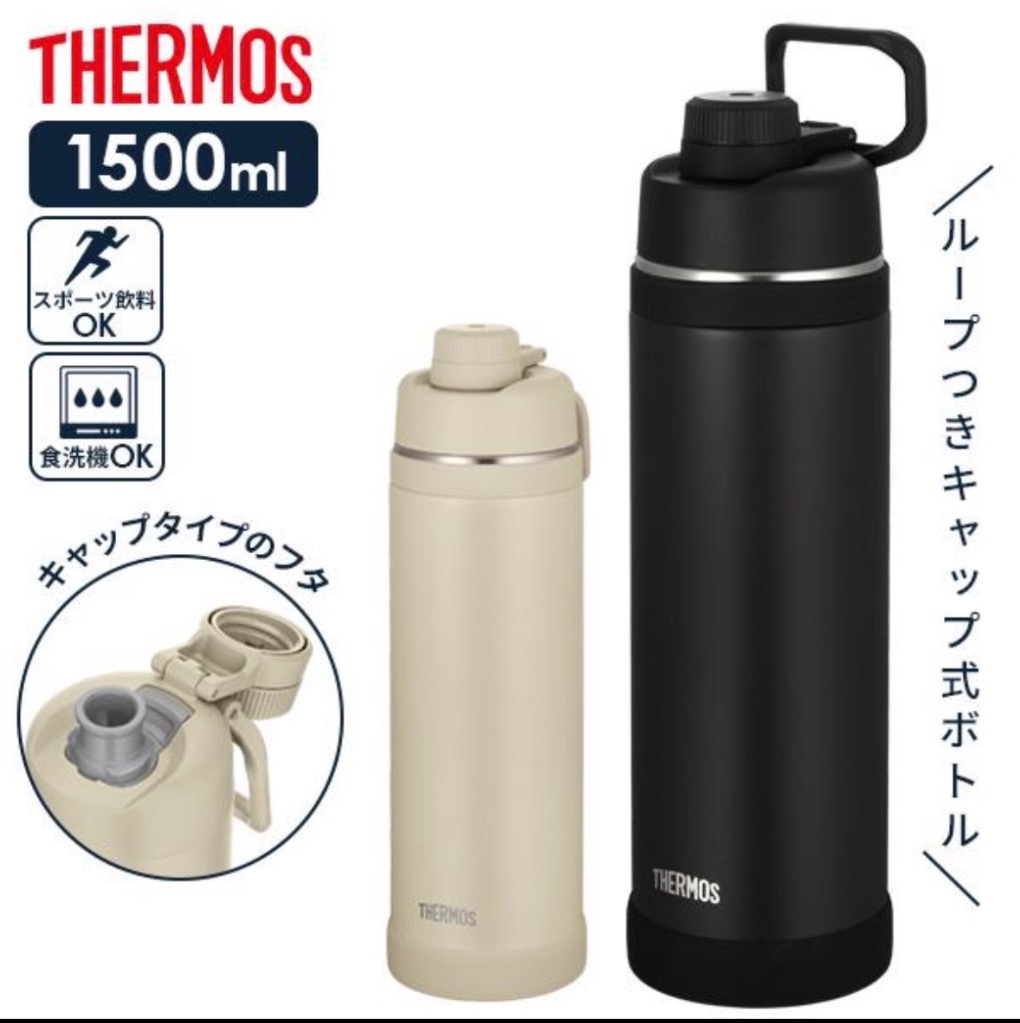 THERMOS（サーモス） ループ付き水筒 真空断熱スポーツボトル 1.5L FJU