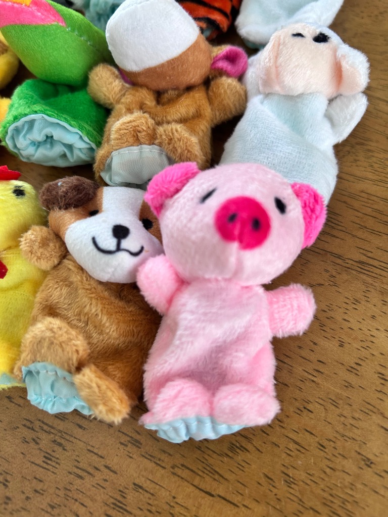 テディベアぬいぐるみ パペット ぬいぐるみ 指人形 送料無料 フィンガー パペット人形 指人形 保育動物 かわいい 12支