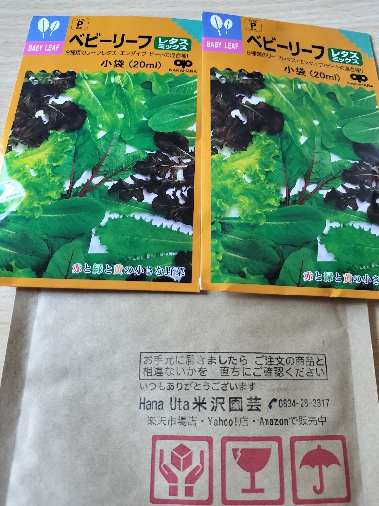 ベビーリーフ】レタスミックス8種類【中原採種場】(20ml)野菜 ベビーリーフ】レタスミックス8種類【中原採種場】(20ml)野菜