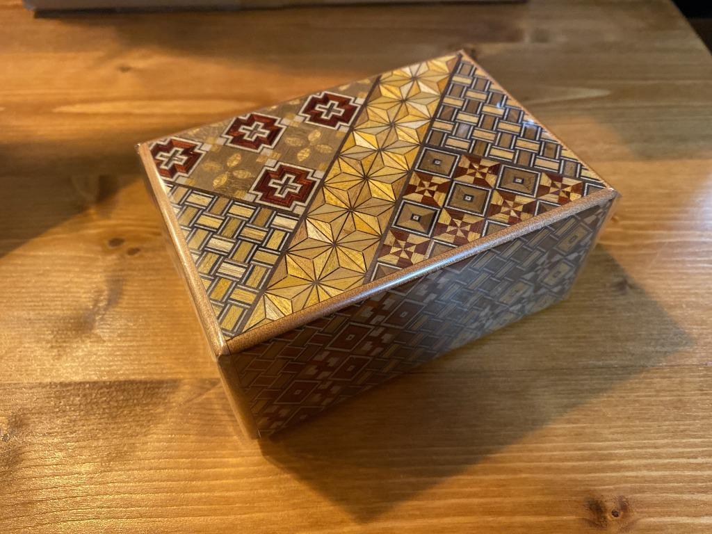 残りわずか新品日本製 寄木細工4寸２１回仕掛けの秘密箱 箱根細工 - その他