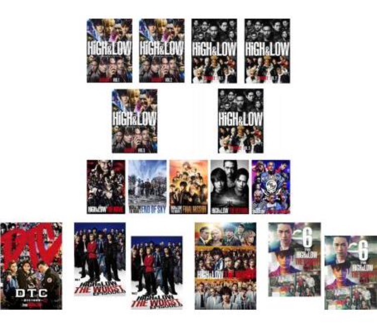 High&amp;Low　シーズン1＋２　全６巻セット セイバー シックス ロー アウトドライ ワイド(メンズ)(25 Bark