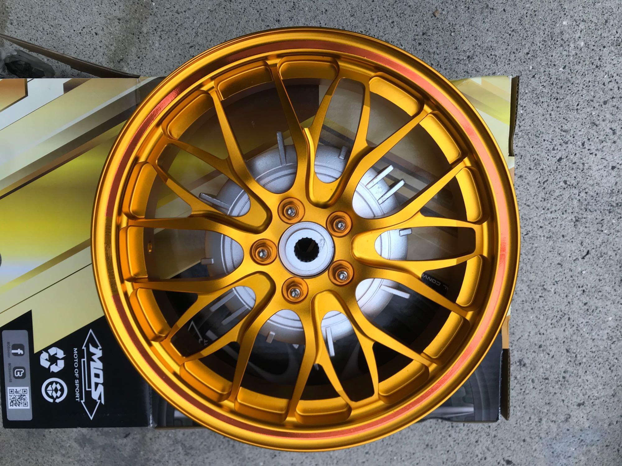 シグナス　ホイール MOS 鍛造アルミホイール前後セット 【シグナスX 4/5型】ゴールド