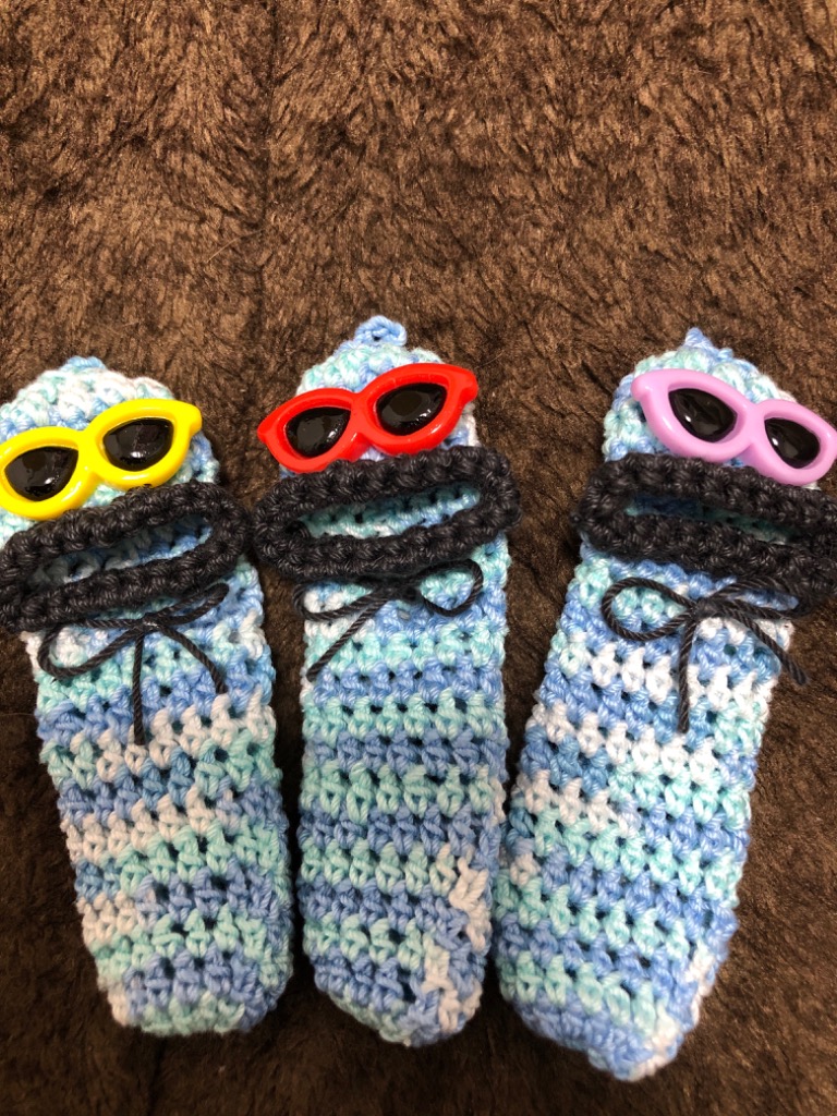 貼付けパーツ アクリル製 立体サングラスパーツ メガネモチーフ