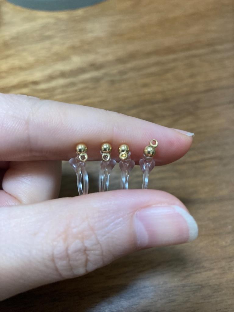 樹脂ノンホールピアス 丸玉 3mm カン付き クリア/ゴールド【4ヶ】 :M4628:ビーズアンドパーツ - 通販 - Yahoo!ショッピング