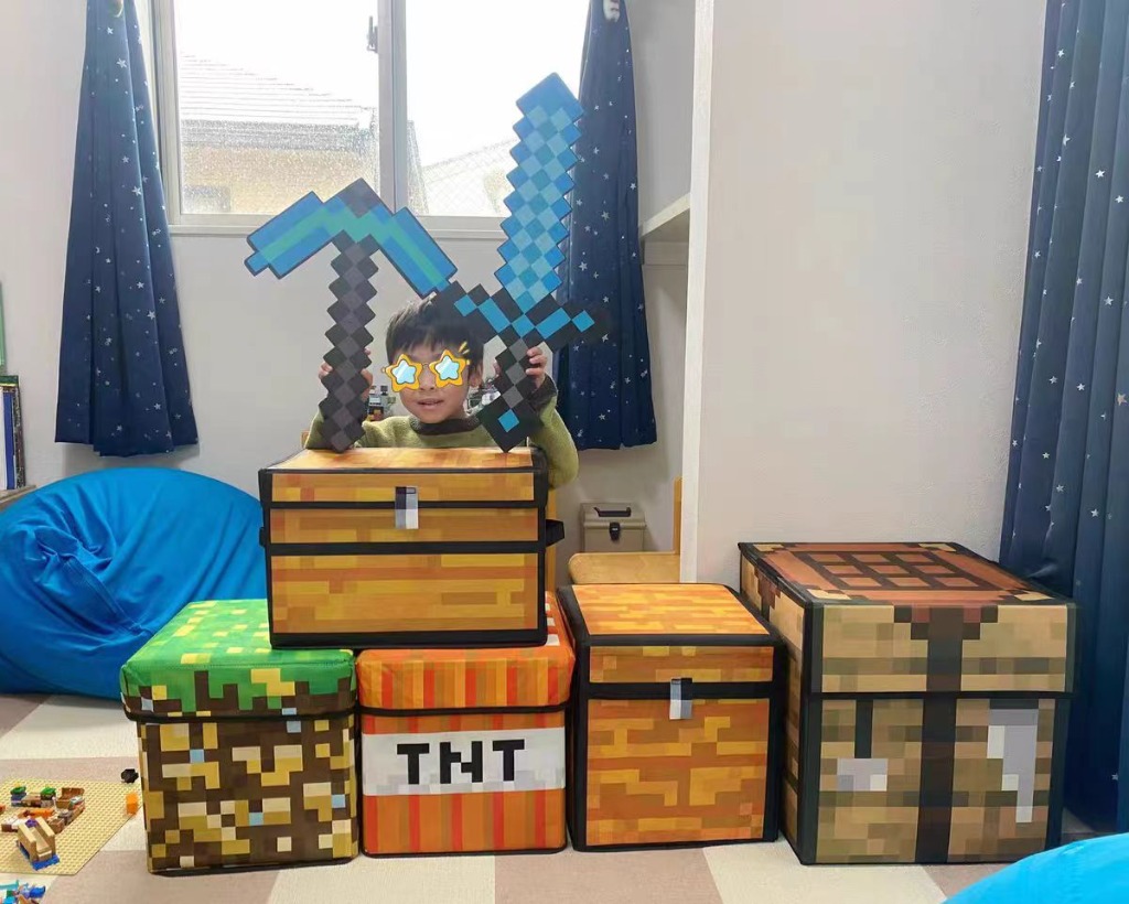 マインクラフト Minecraft 折り畳み 収納ボックス 収納 スツール