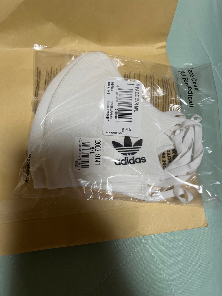 adidas Originals （ネコポス配送） アディダス オリジナルス マスク 黒 青 白 S M 3枚 メンズ レディース キッズ 3 ...