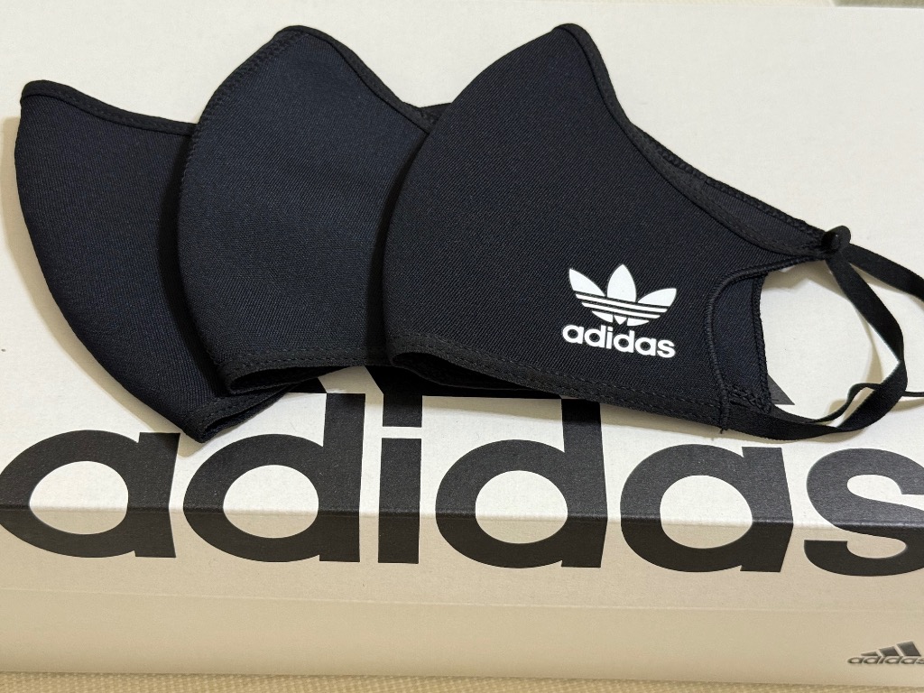 adidas Originals （ネコポス配送） アディダス オリジナルス マスク 黒 青 白 S M 3枚 メンズ レディース キッズ 3 ...