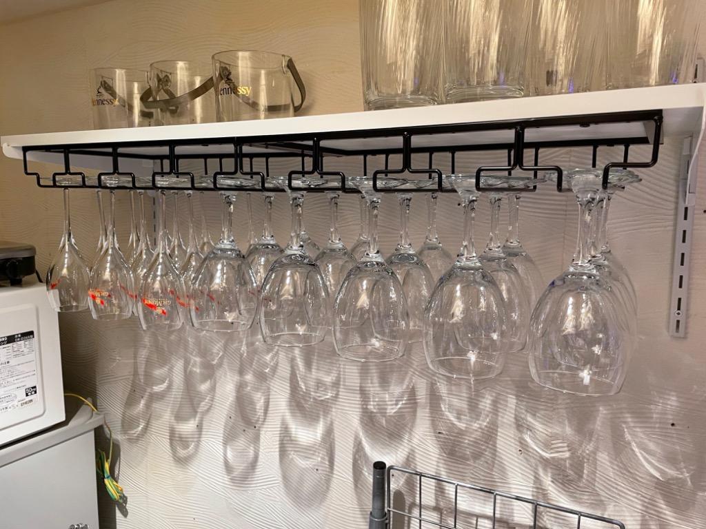 ワイングラス ハンガー ラック ホルダー 4列タイプ セット 収納 グラス