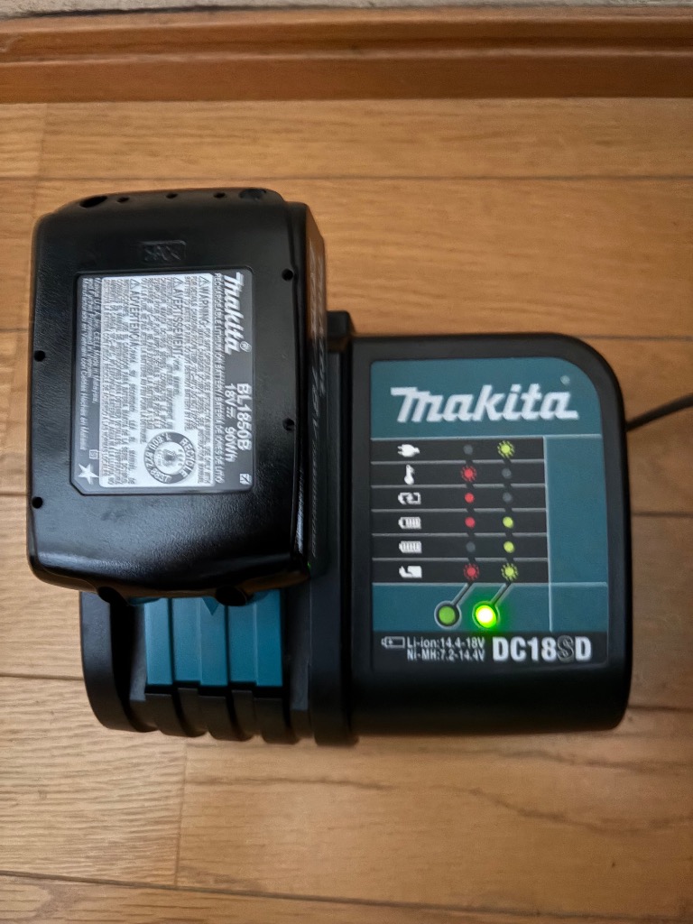 マキタ バッテリー 充電器 セット 18V 純正 BL1850B & DC18SD マキタ バッテリー 充電器 セット 18V 純正 BL1850B & DC18SD