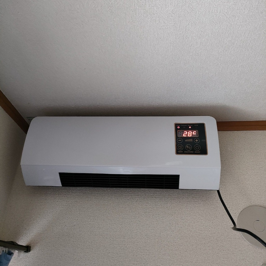 壁掛け 冷温風扇 ファンヒーター 暖房ヒーター 電気 リモコン