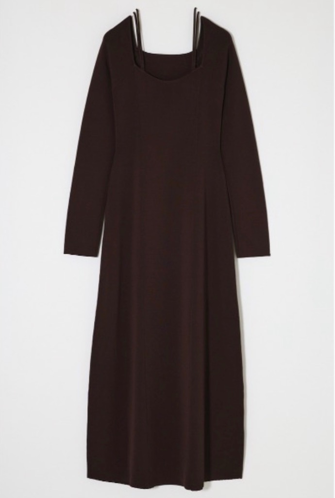 MOUSSY（マウジー） ワンピース 「26年SS新作」OPEN NECK KNIT LONG