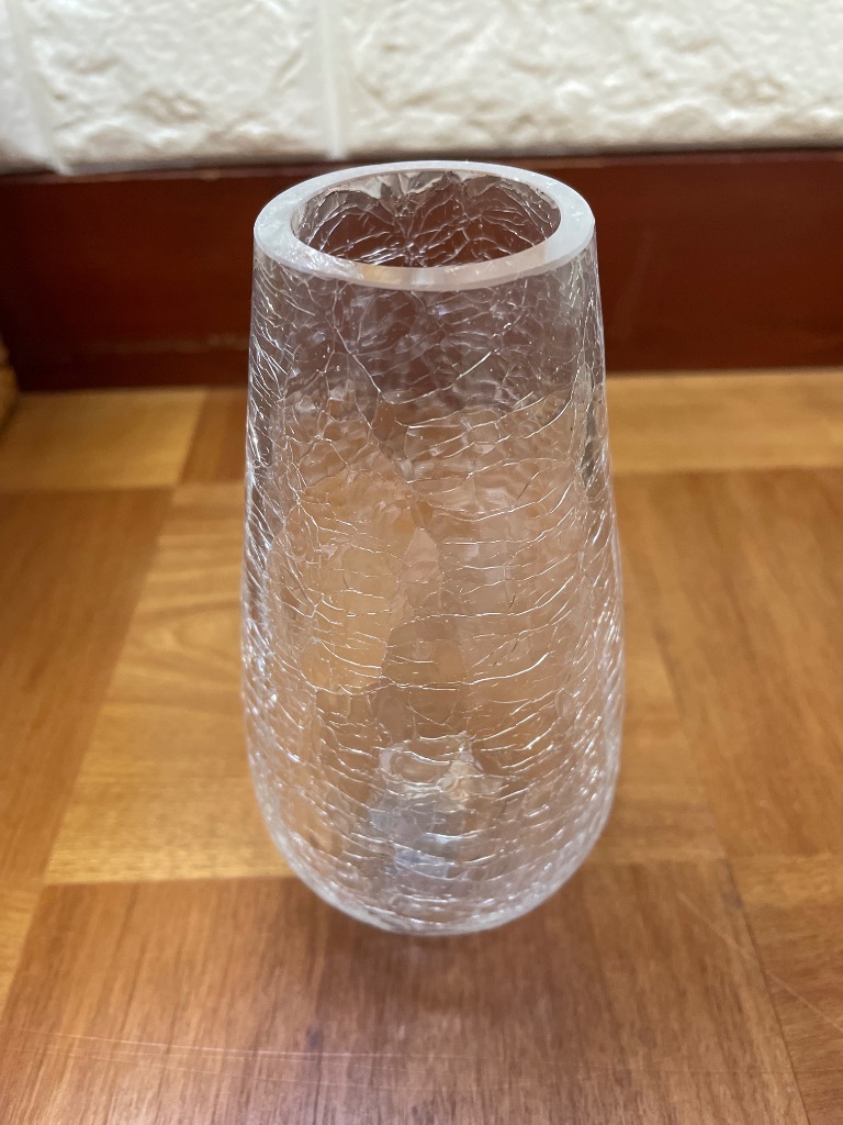 Francfranc（フランフラン） 花瓶 クラックル フラワーベース S クリア