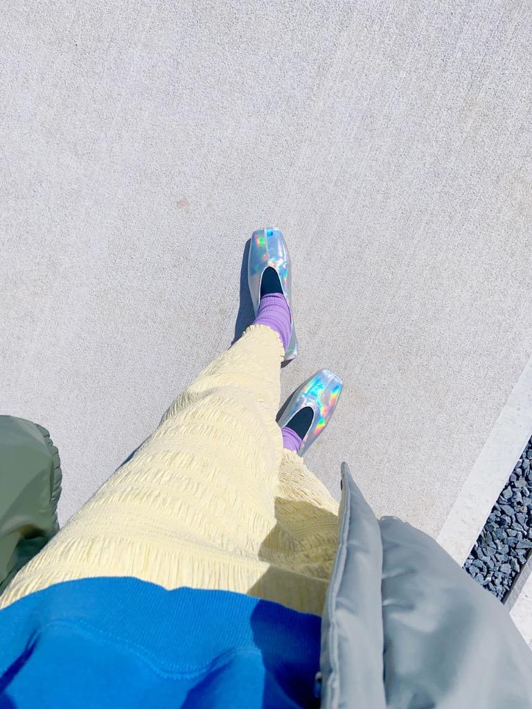 SANSeLF パンプス Se メタリックフラットシューズ sans1